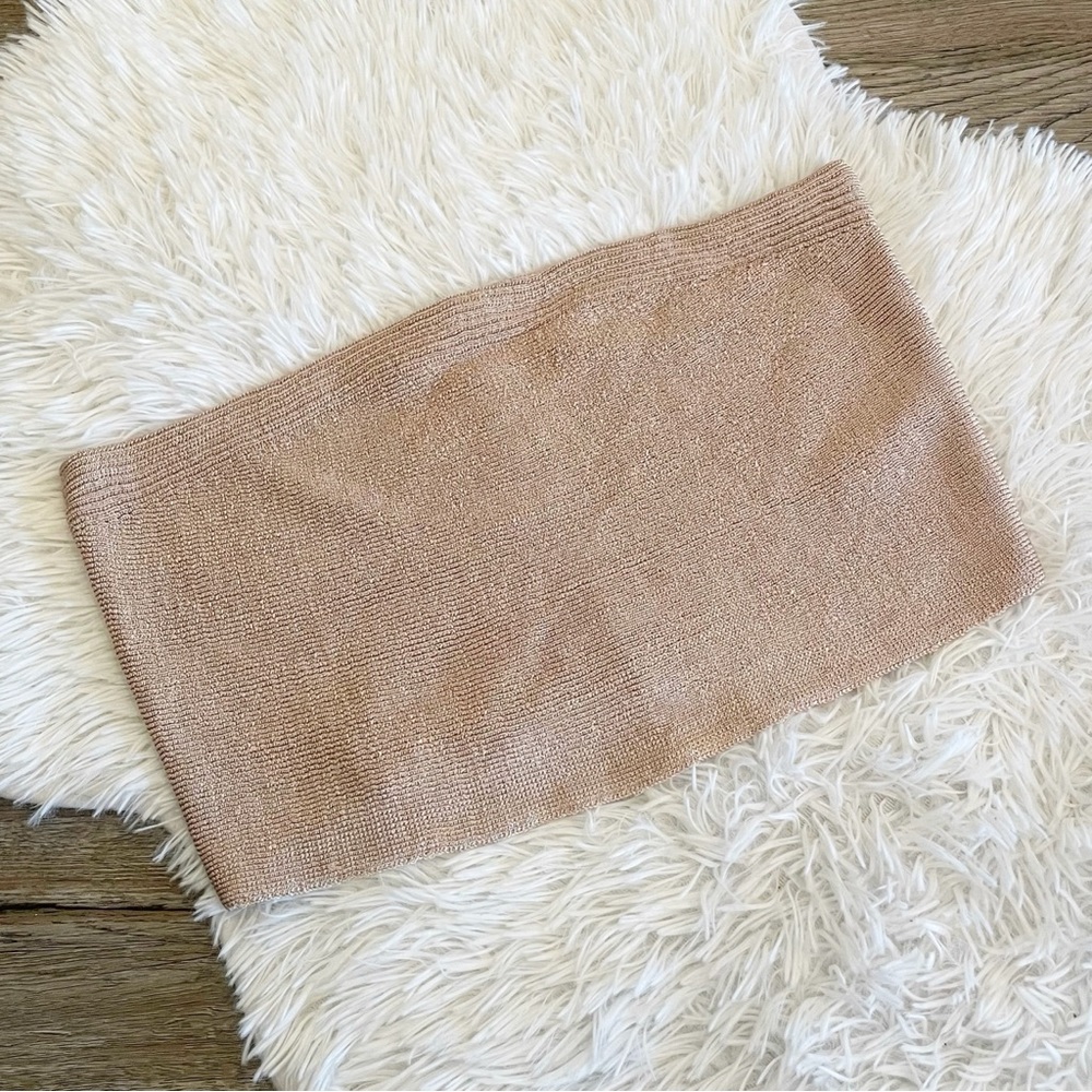 Free People Tan Tube Crop Top
